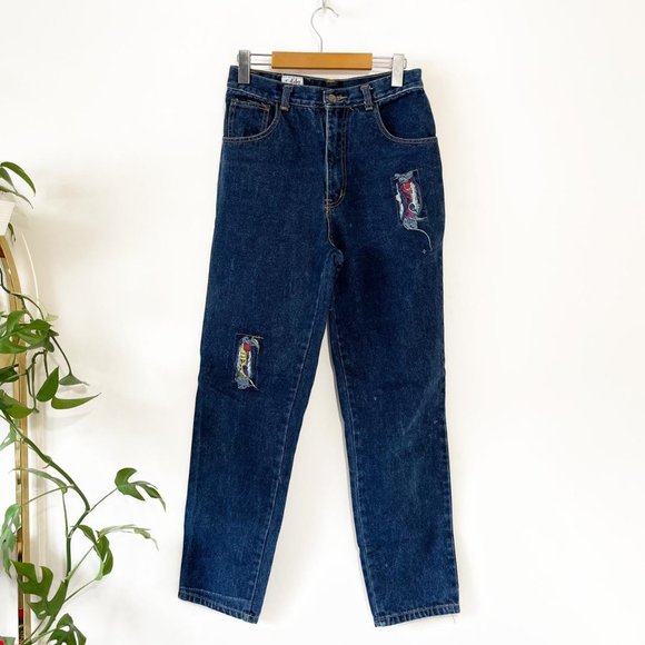 Deadstock Vintage 90s Blue Mom Jeans by Hi Baby - Picture 4 of 4